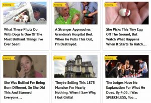 various bait click headlines